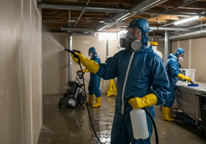 Basement Sanitization and Antimicrobial Treatment process in Richland County, IL