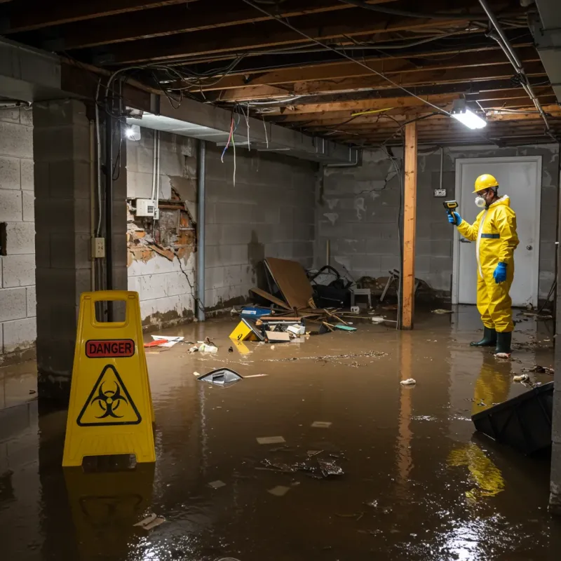 Flooded Basement Electrical Hazard in Richland County, IL Property